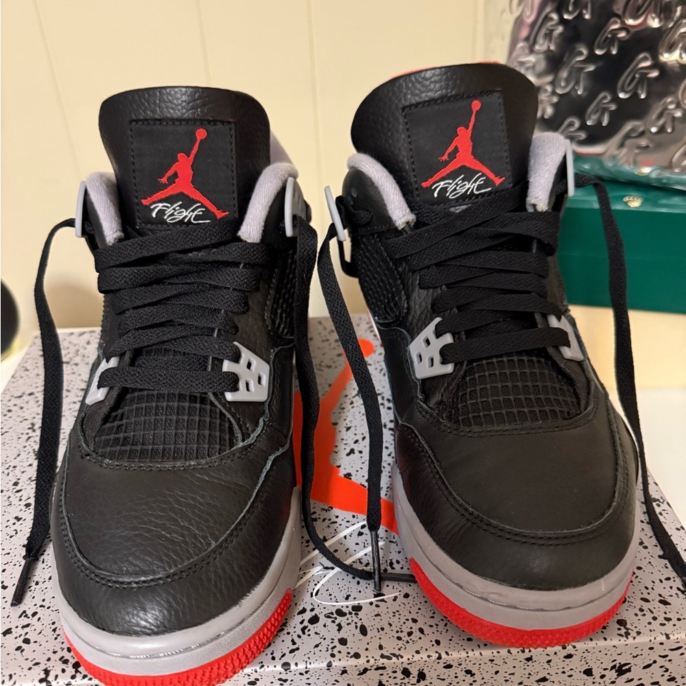 Black and Red Jordan 4 Retro Bred Reimagined